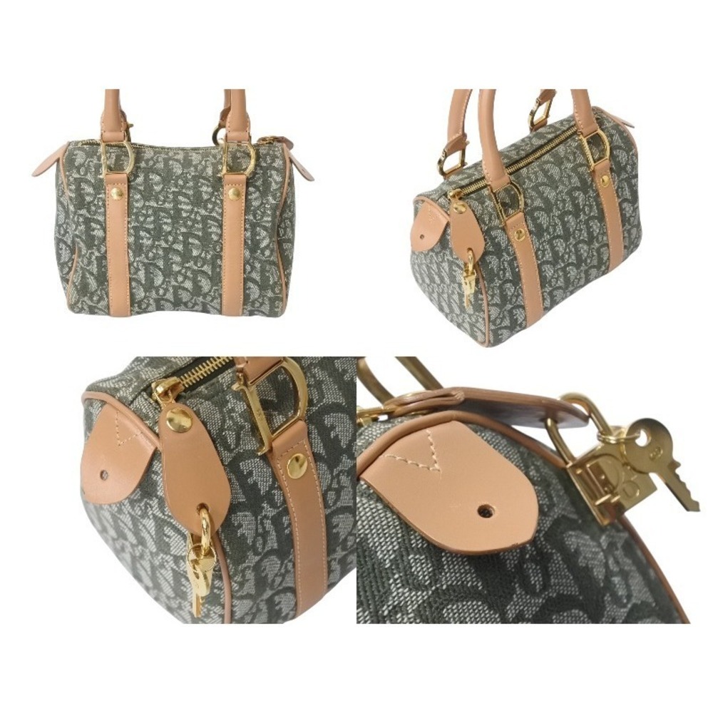 Dior green Tan handbag Trotter Beige Christian - Picture 3 of 9
